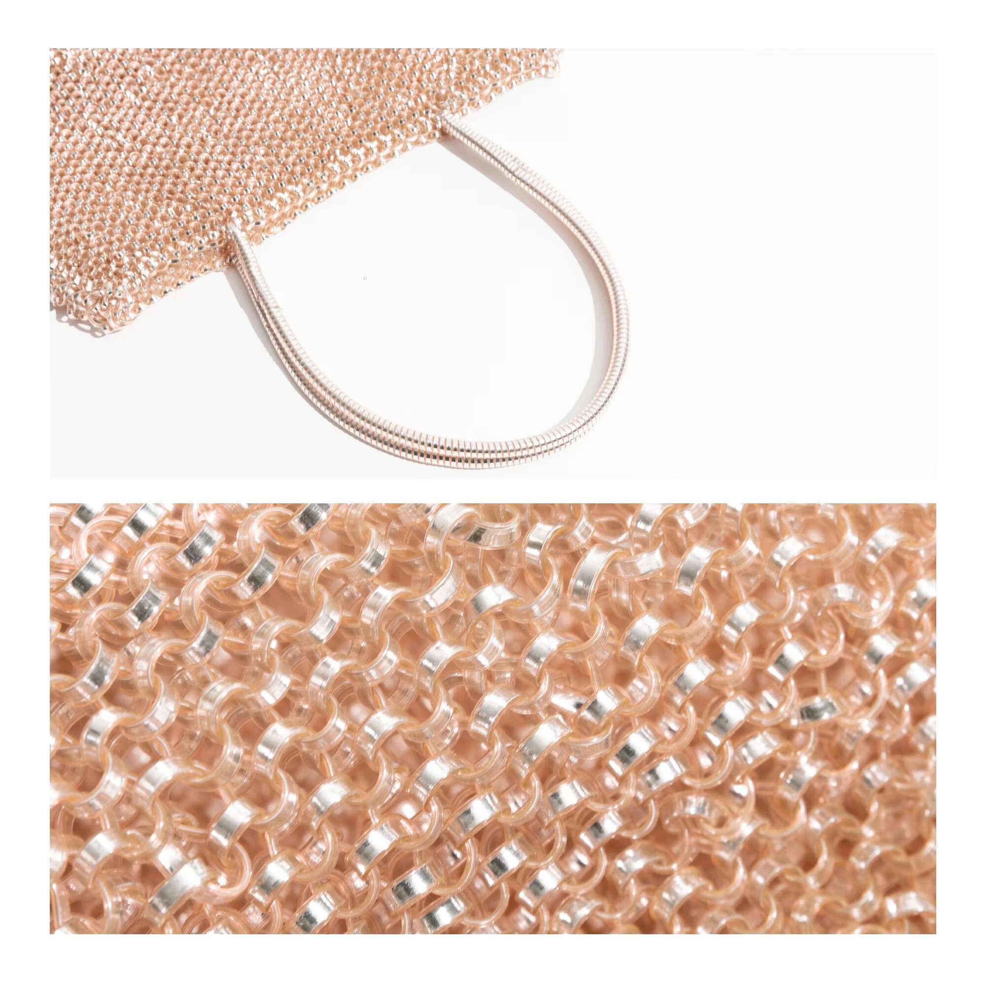 Sparkling Rhinestone PVC Woven Square Mini Women's Handbag Solid Color Fashion Designer Handbag Simple Casual Evening Bag Wallet Mobile Phone Sto
