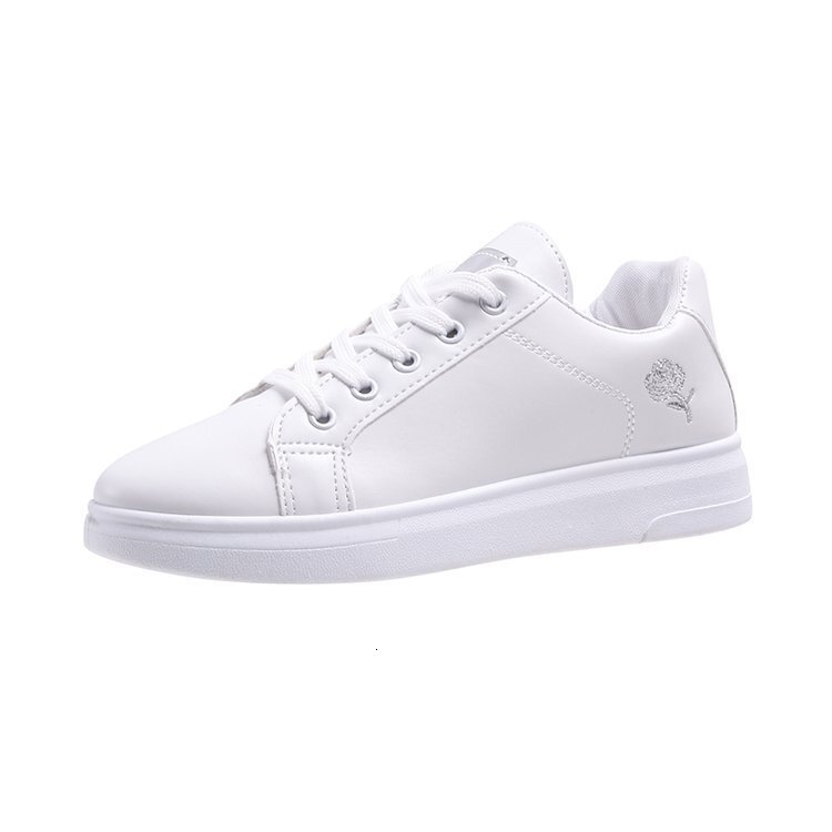 2025 New Fresh White Women's Breathable Fashion Designer Shoes Basic Western Flat Bottom Junior High School Casual Sports Board Shoes