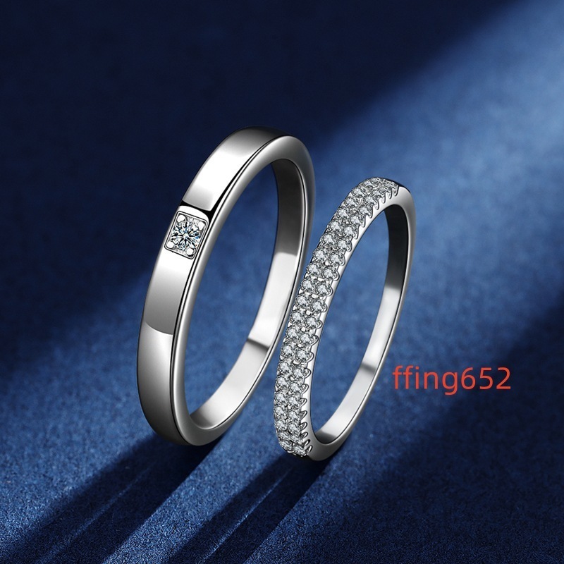 Minimalism D Color VVS Moissanite Diamond Eternity Band Rings for Women Men Solid S925 Sterling Silver for Wedding Jewelry