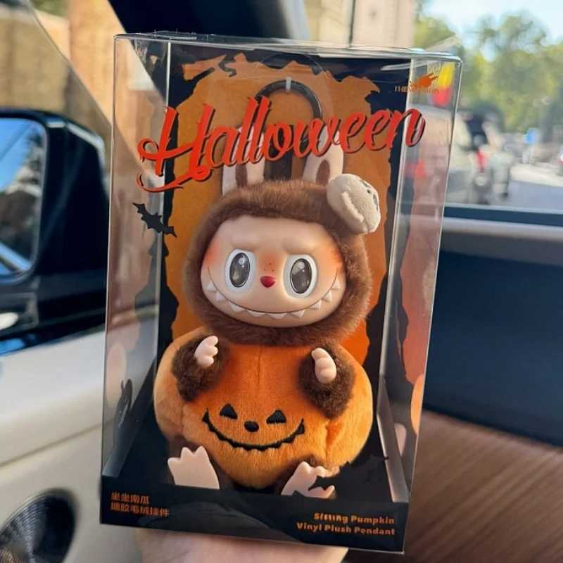 High Qu Cute The Monsters Series Halloween Pumpkin Labubu Doll Toys Kai Anime Figure Model Keychain Replica Festival Gift Free shipping