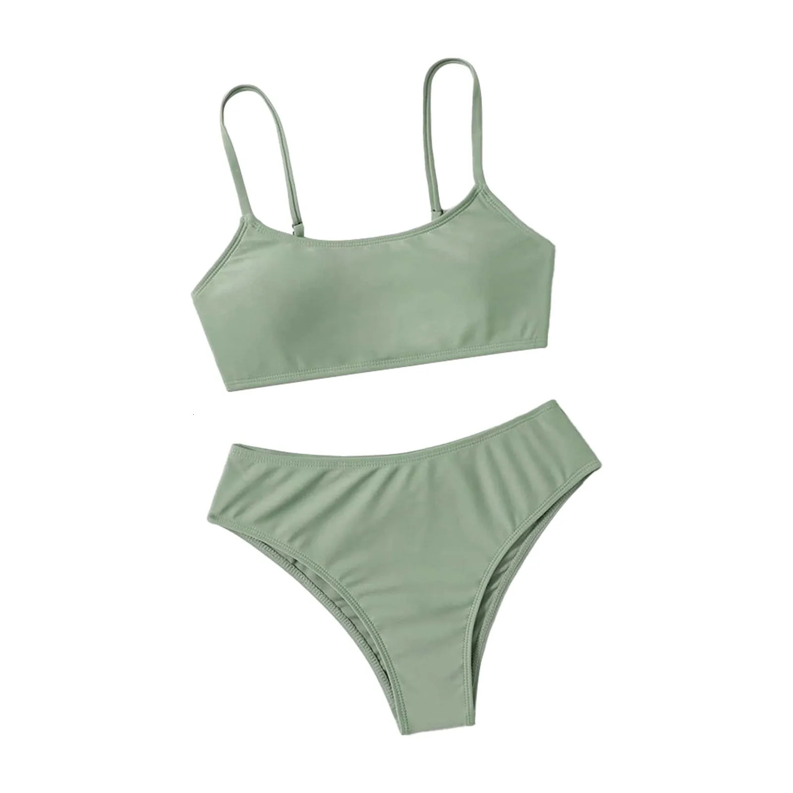 Big Kids Bathing Suits Girls Girls Two Piece Swimsuit Sport High Waist Bikini Set Bathing Suit Kids Bathing Swimsuit Girls 8 10 250311