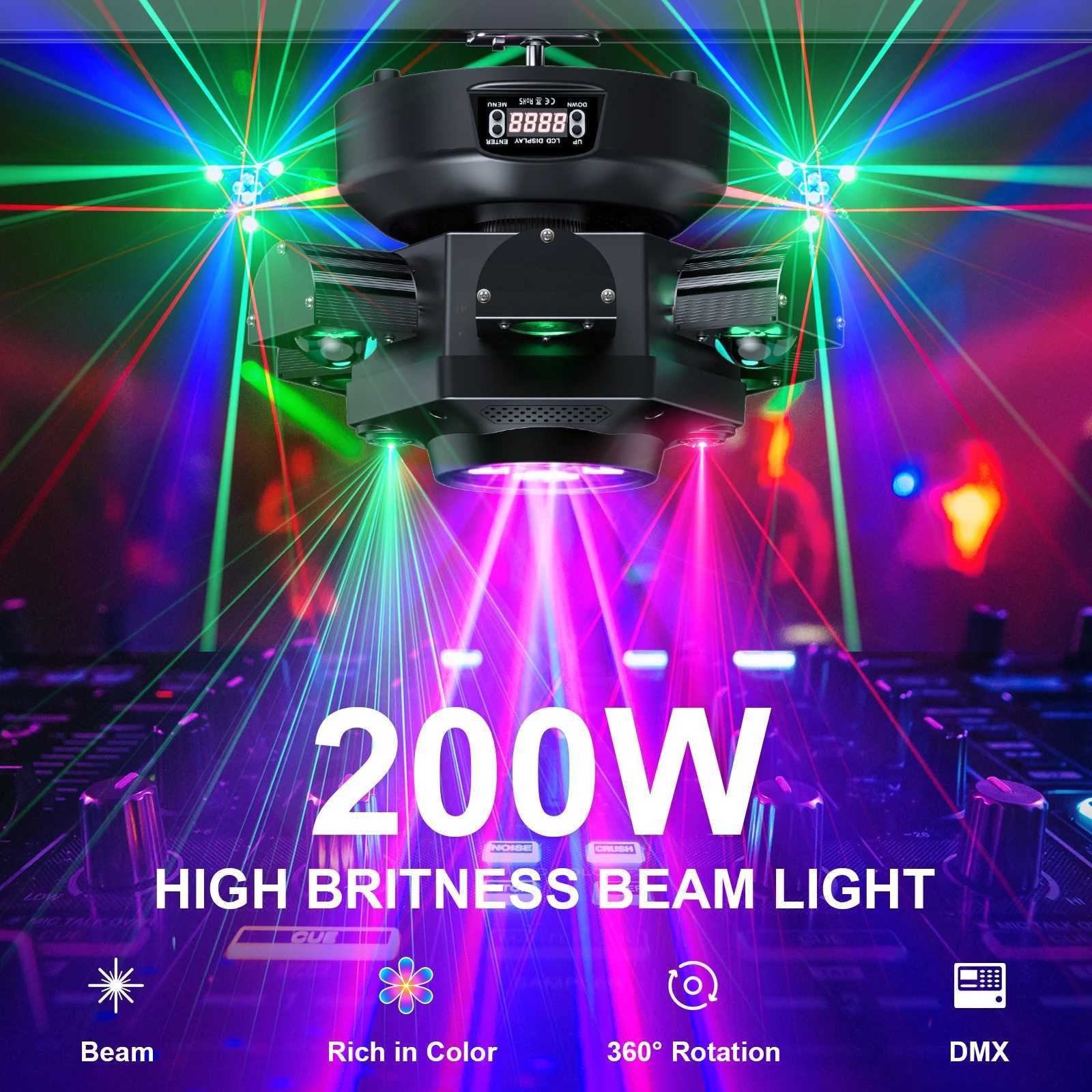 200W RGBW 4-in-1 lighting effect and star effect control DMX512 automatic sound activation and master-slave DJ party wedding X2503121