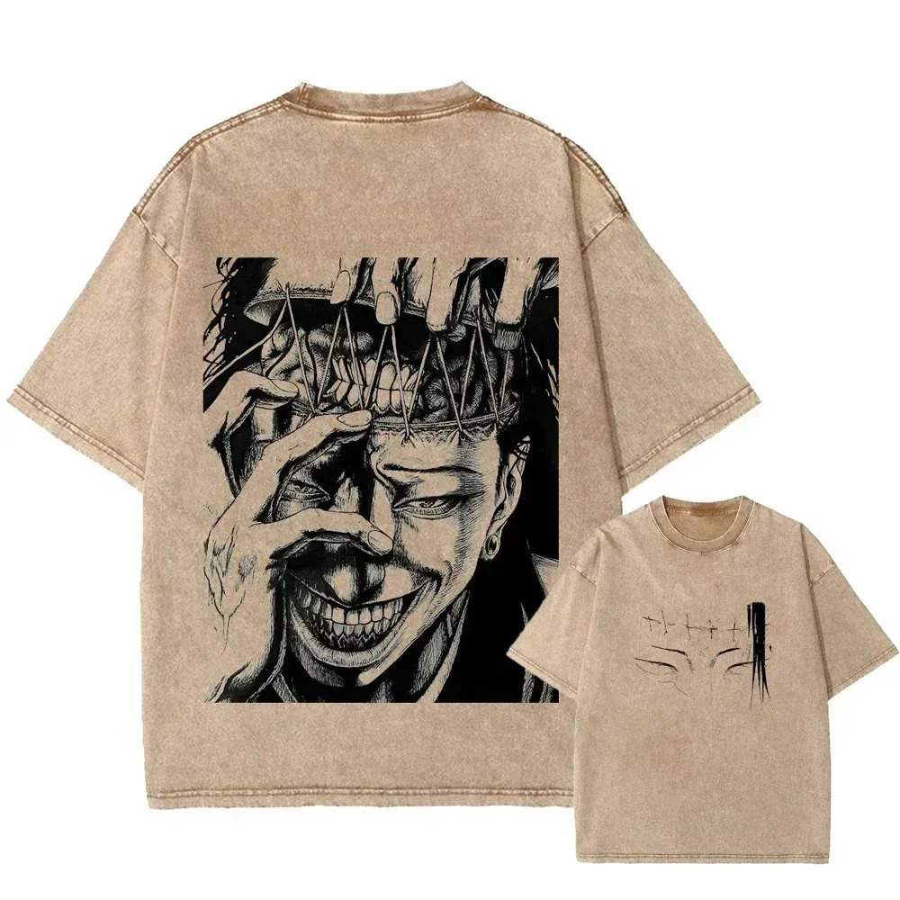 SORCERER MASTERMIND VINTAGE TEE Japan Washed Tshirts Oversized Cotton Tee Print Graphic for Men Women Acid Wash Casual Daily 250312