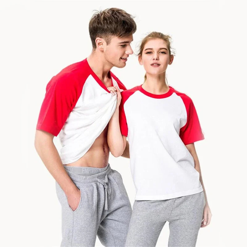 Chicago letter retro printed mens raglan sleeve Tshirt cotton oversized casual loose summer top 250312