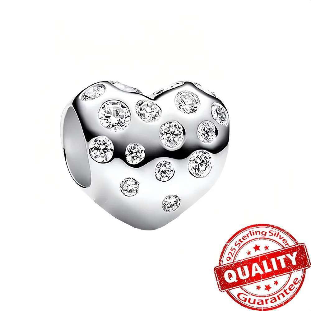 Sparking 925 Sterling Silver North Star Bear Beads Firework Double Dangle Charm Fit Bracelet Necklace DIY Winter Gift