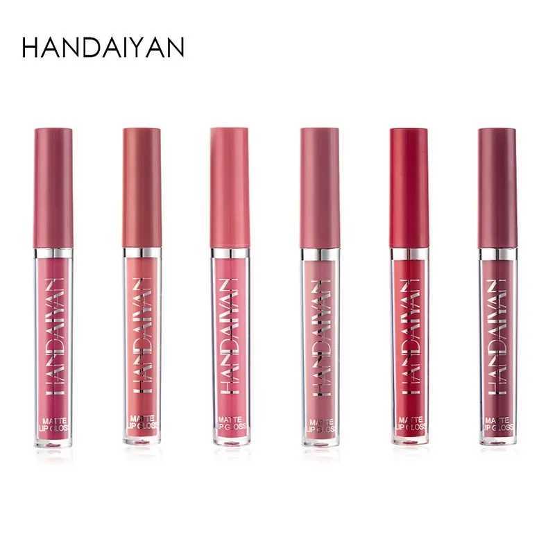 Handaiyan Christmas Gift 6PC/Set Matte Velvet Liquid lipstick Waterproof Lasting Lip Color Cosmetics Keep 24 Hours Makeup W250312
