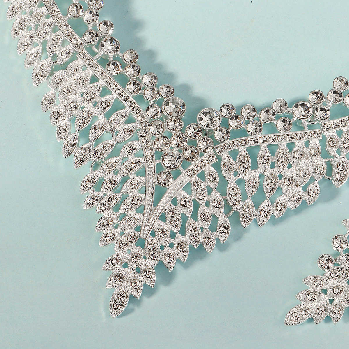 Bridal Accessories New Necklace Earring Set Banquet Party Dress Accessories Luxury Diamond Jewelry Set W250312