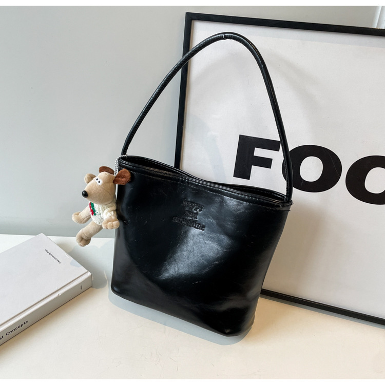 Korean Version Of Fashionable High quality Commuting Women s Armpit Bag 2025 New Multifunctional Fashion Designer Handbag Bucket Bag PU Leather Mini H