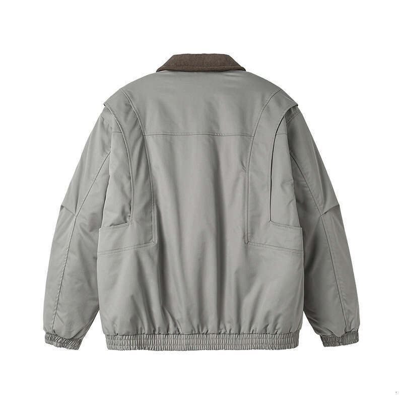 QUELLA STRADA Winter New American Workwear Trend Unisex Clothing Loose Collar Cotton Jacket