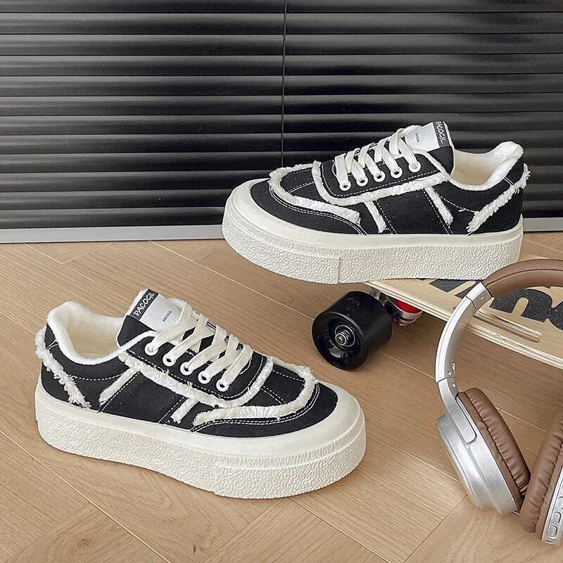 Casual Student Autumn Canvas Women's Thick-soled Trendy Sports Women Shoes