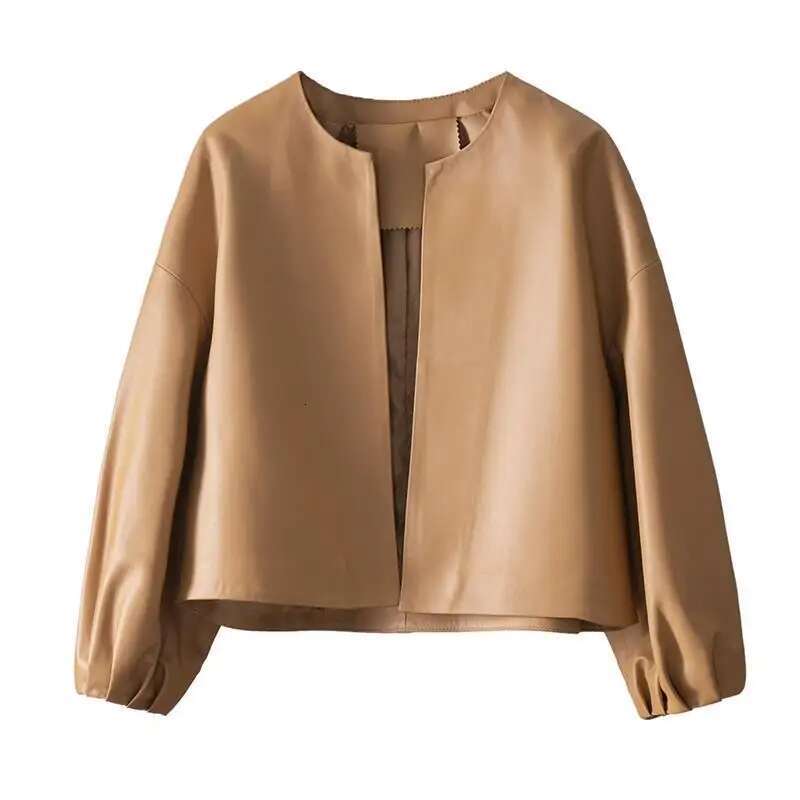 High Quality PU Leather Jackets Spring Autumn Short Simple Coat Female Women Jacket Femme