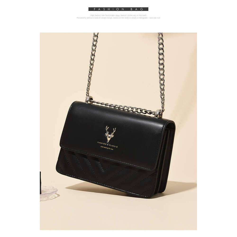 Women's Bags handbag Cross autumn style versatile chain small square high-end and exquisite single shoulder bag, fashionable commuting women'