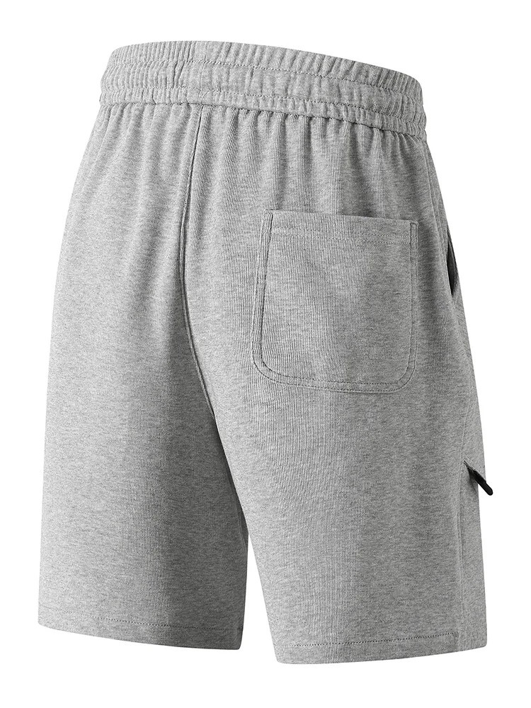 Summer Mens Knit Casual Shorts Breathable Cotton Drawstring Waist Loose Fit Sports Shorts Male Workout Gym Sweat Short Pants 250310