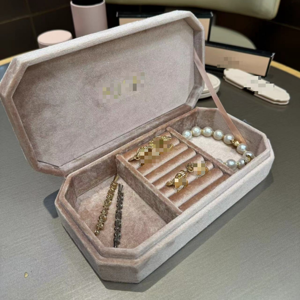 Jewelry Storage Box Beauty Velvet Jewelry Box Vanity Box