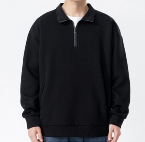 225 Turtleneck Sweatshirt for Men Autumn and Winter Thickened Loose Trendy Solid