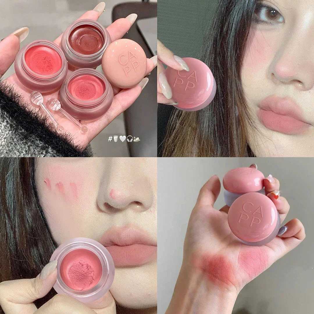 Canned Lip Mud Mist Lipstick Moisturizing Velvet Matte Mousse Solid Lip Gloss Cheek Blush Cream Tint Lips Makeup Korean Cosmetic W250312