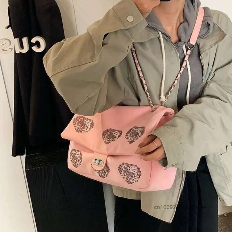 Kaiti Cat Water Diamond Pattern Handbag Multi Functional Leisure Fashion Designer Women s Underarm Bag Large Capacity Storage Bag New Wallet Shoe Bag