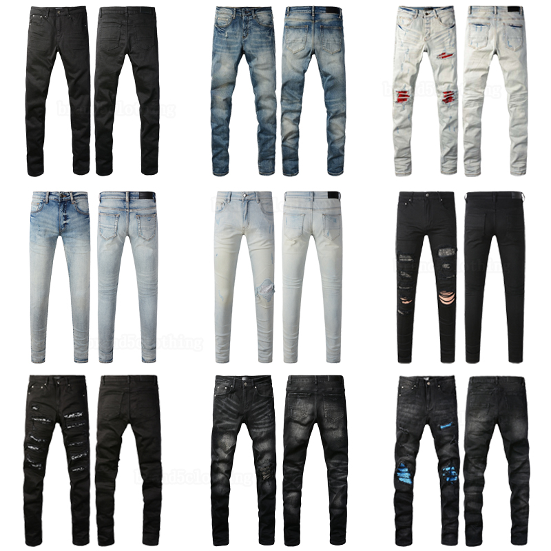 Jeans designer jeans men Pant mens slim fit elastic embroidery fashion skinny jean luxurys men jean men's broken hole denim luxury jeans for mens pants designers pant