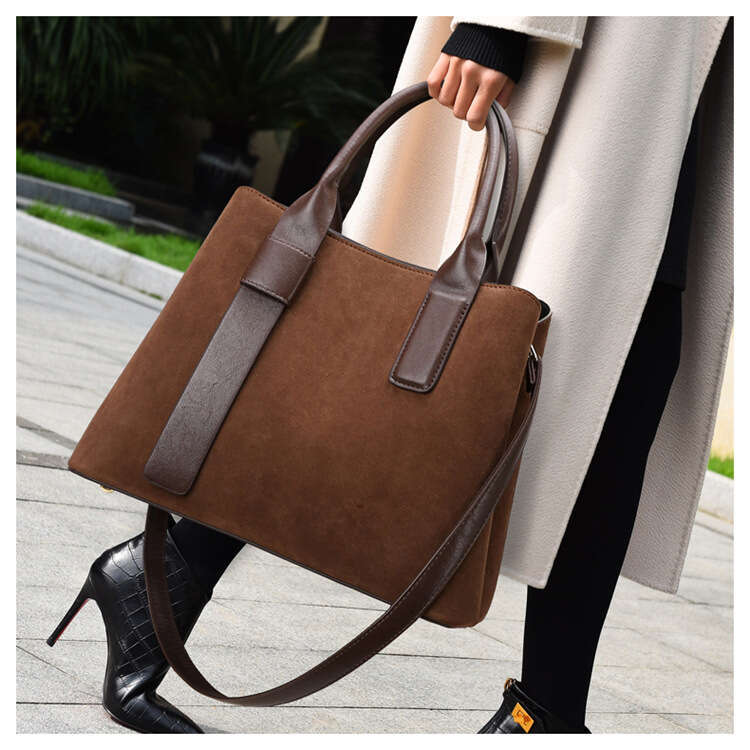 Women's Bags handbag Handbag autumn and winter new matte shoulder large capacity simple commuting bag, high-end soft leather women's bag
