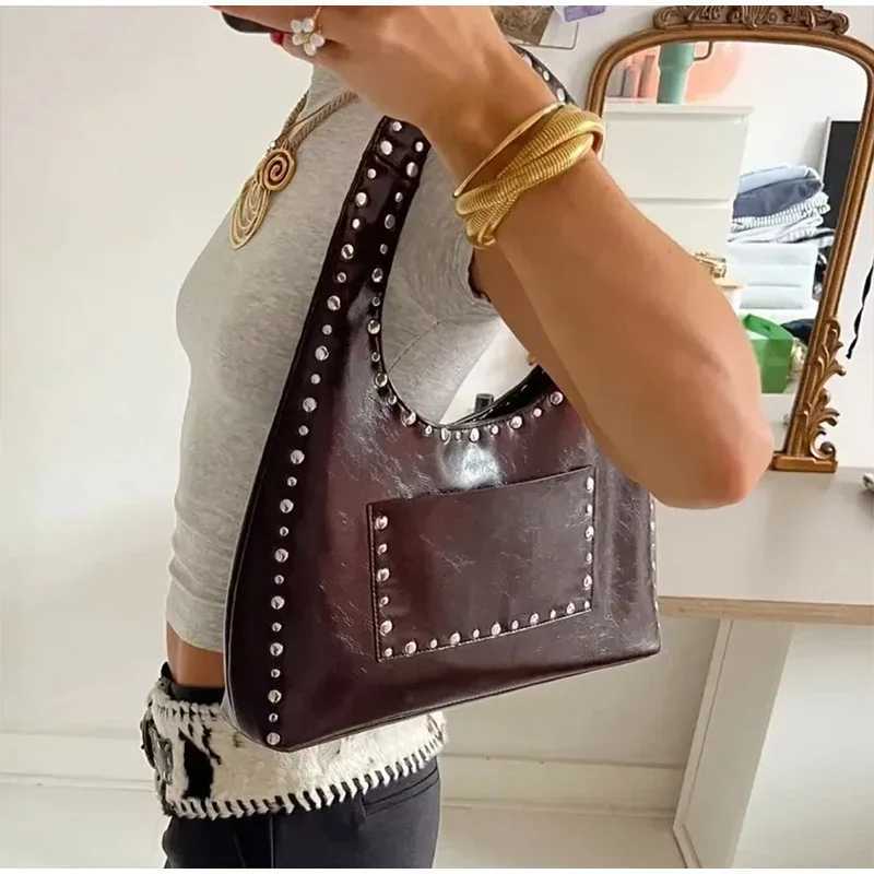 New Arrival Shoulder bag fAshionable stud wallet punk inspiration - motorcycle PU leather lingerie womens bag T250312