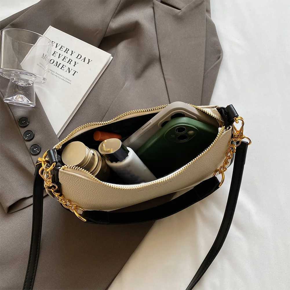 Crossbody hot Women PU Leather Crescent Adjustable Strap Underarm Bag Zipper Closure Handbag for Work TravelC250312