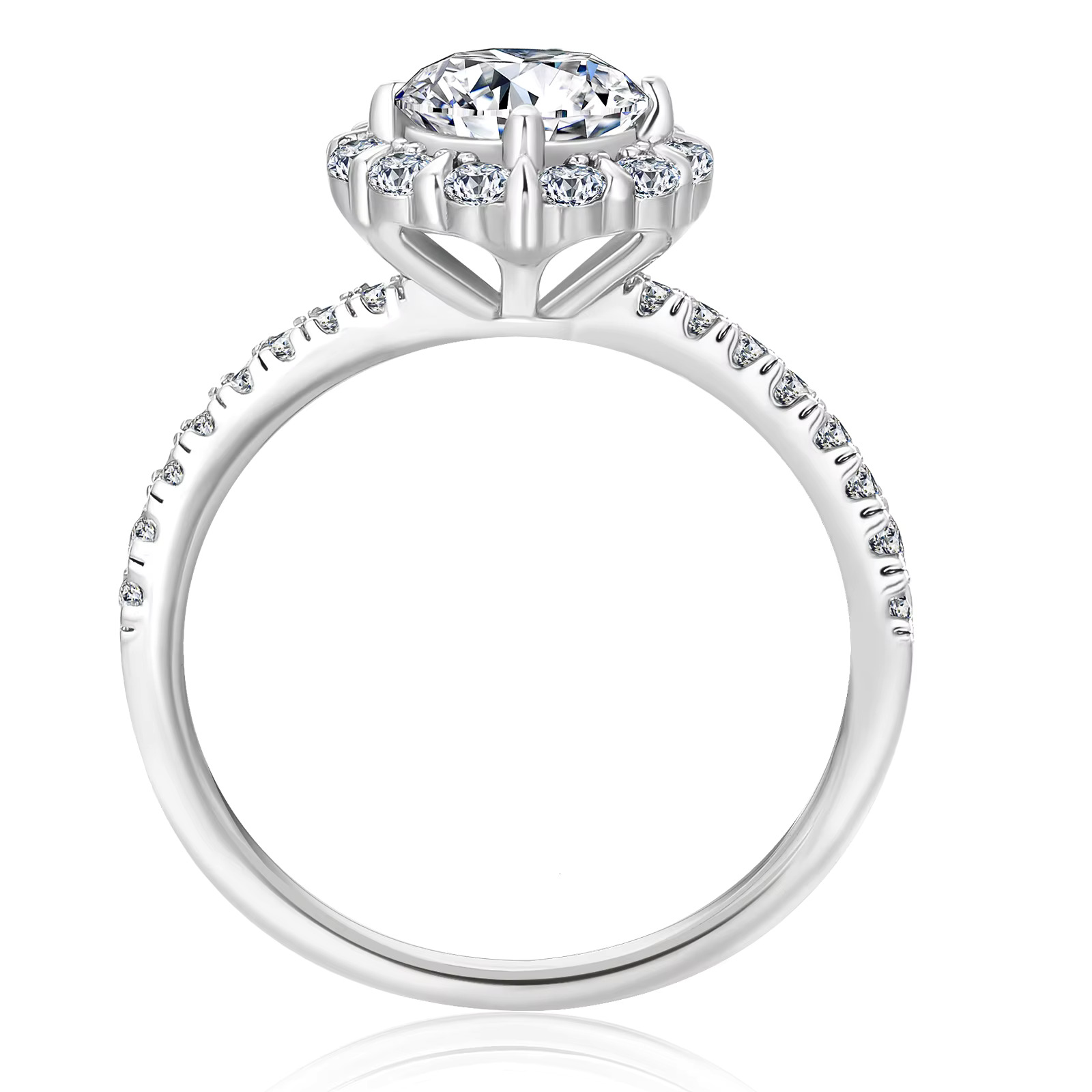 Elegant IGI Certified Lab-Grown Diamond Gold Engagement Ring 18K Real Gold Timeless Design Women Jewelry Wedding Promise Ring