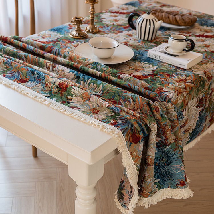 Retro Style New Rural Style Small Floral Cross-border Tablecloth Tablecloth Coffee Table Cloth Tablecloth