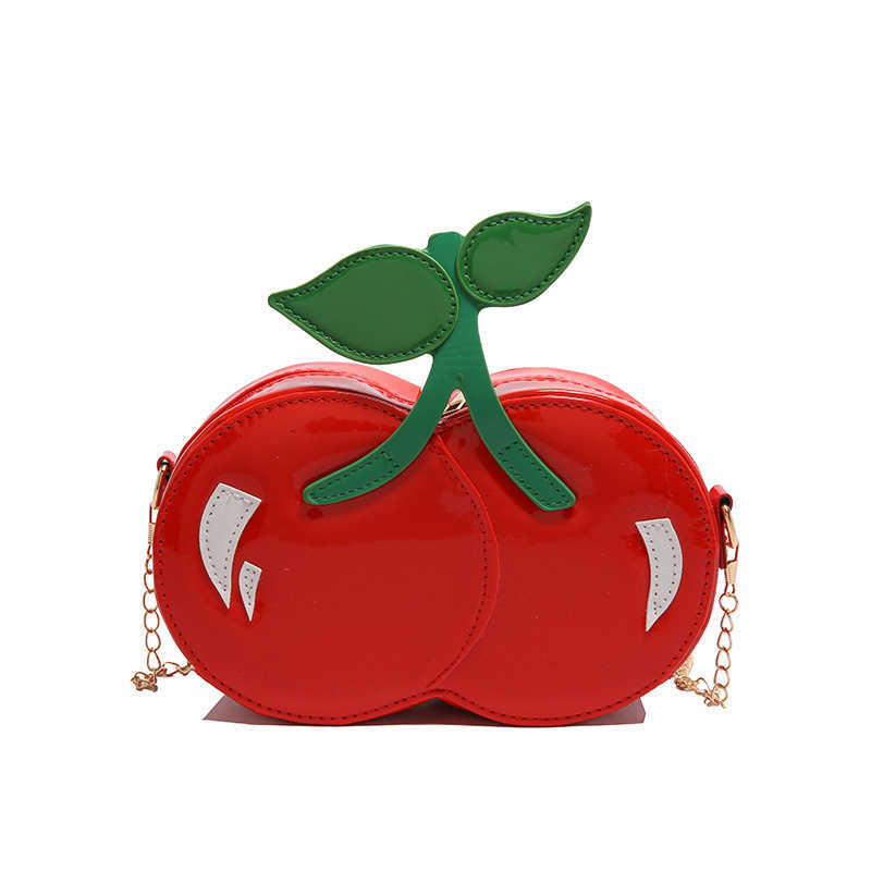 Internet Celebrity Cute Fruit Bag Style Forest Sweet Girl Fashionable Personality Cherry Shaped Crossbody Small Round Bag 250315