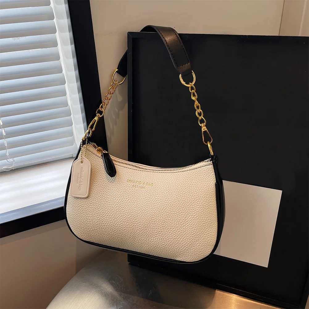 Crossbody hot Women PU Leather Crescent Adjustable Strap Underarm Bag Zipper Closure Handbag for Work TravelC250312