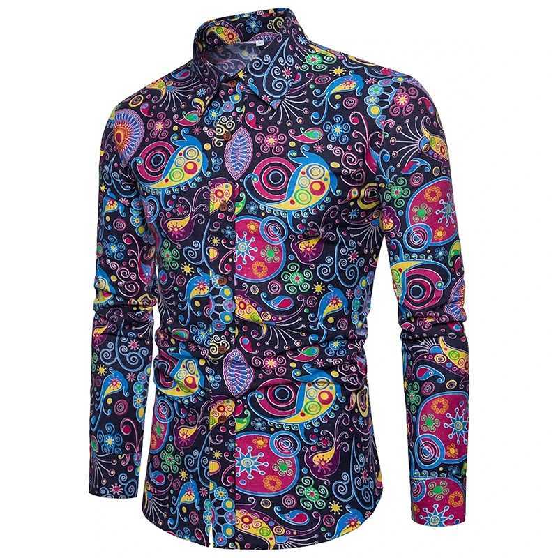 2024 3D printed abstract art graphic fashion sportswear mens long sleeved regular fit shirt mens button down sweater W250312
