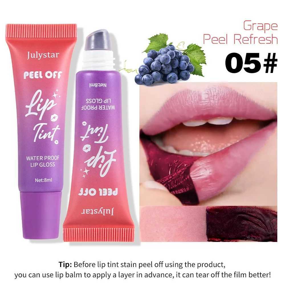 6 colors peeled lip color fruity contour tattoo lip color matte nude pink waterproof long-lasting tear natural lip color W250312