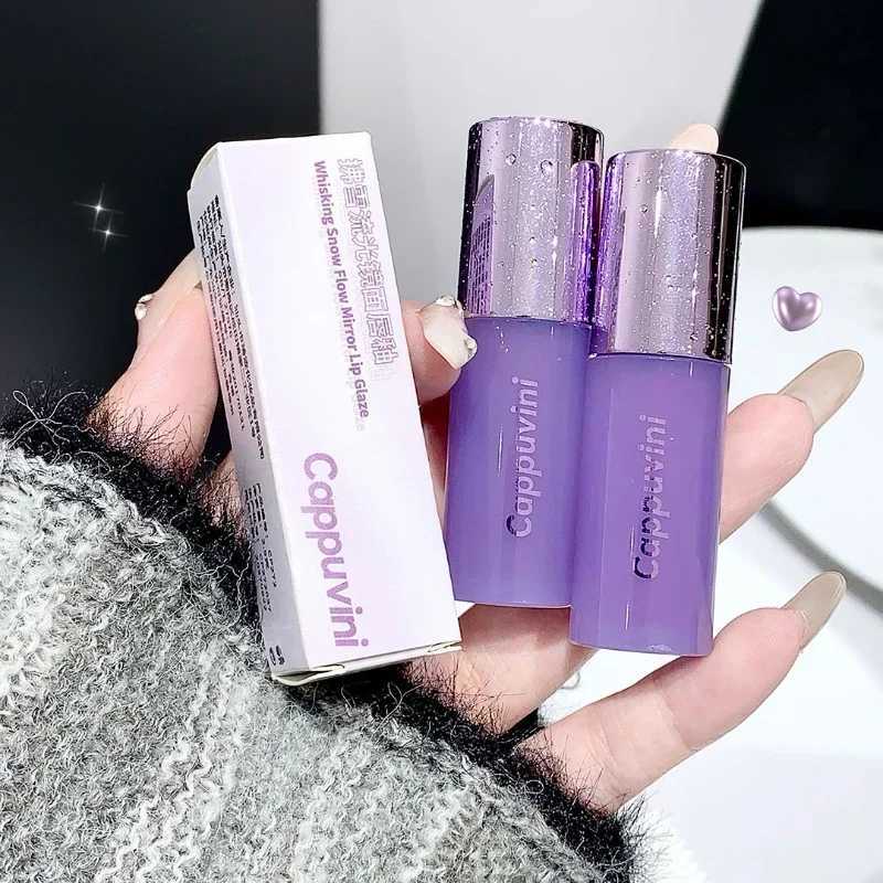 Mini Smoked Punk Dark Purple Brown Lip Gloss Lasting Moisturizing Red Water Light Lipsticks Tint Mirror Gloss Lips Glaze MakeupXJ250312