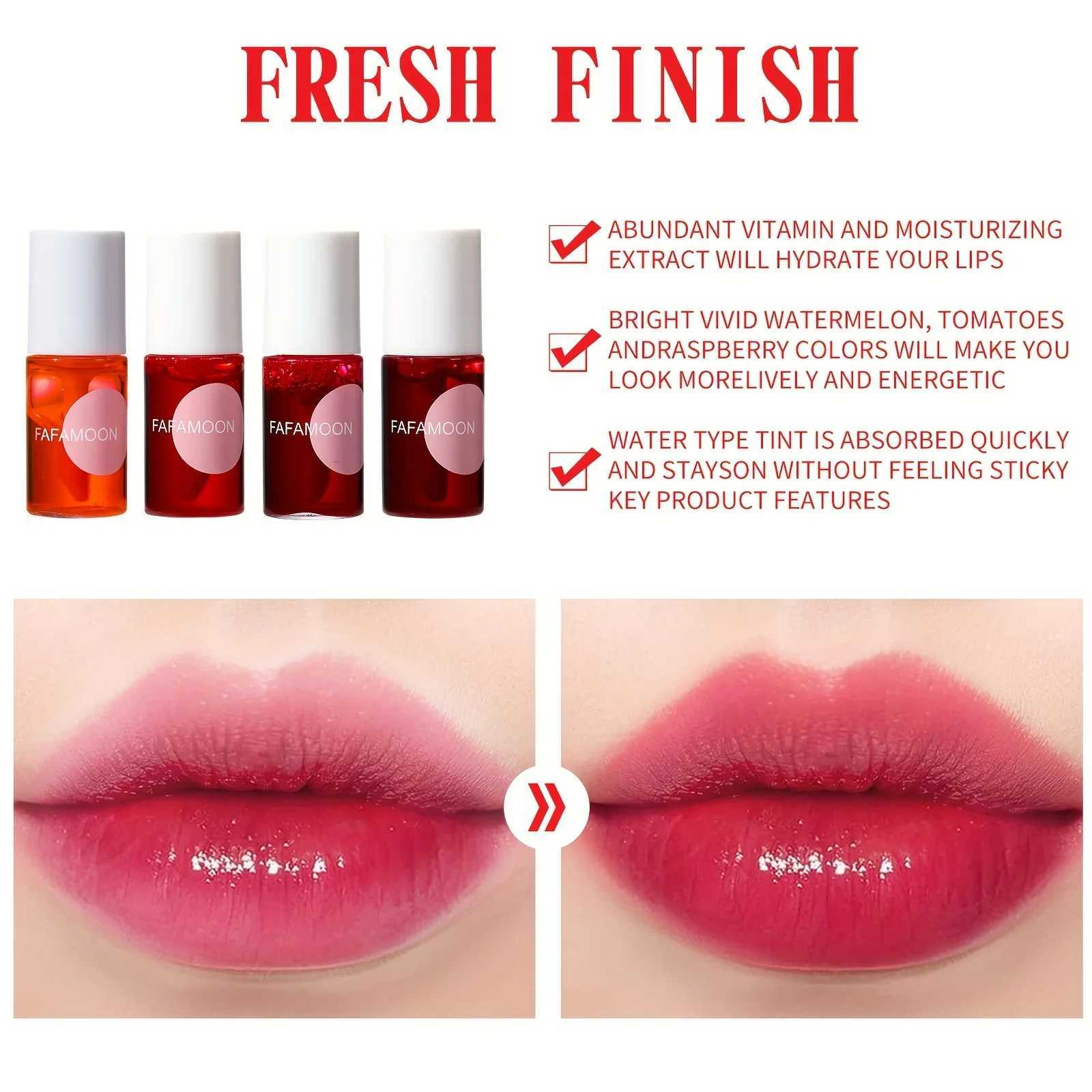 Lip color lipstick lasting watercolor colorless cup lip color moisturizing lipstick fruit pad series liquid lipstick W250312