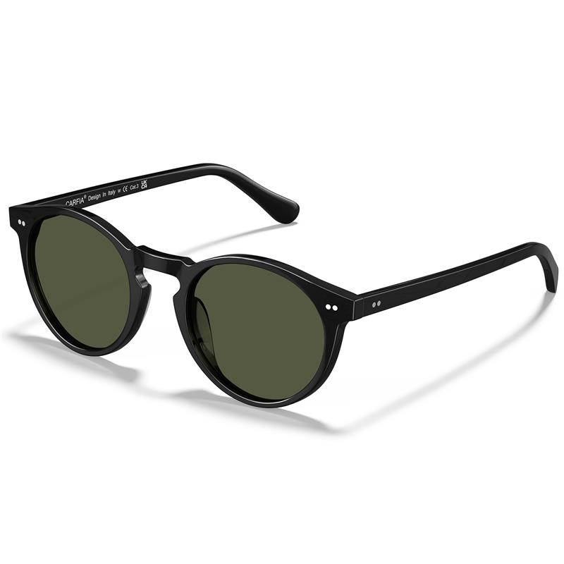 CARFIA Round Acetate Mens Sunglasses Polarized UV Protection Classic Retro Sun Glasses