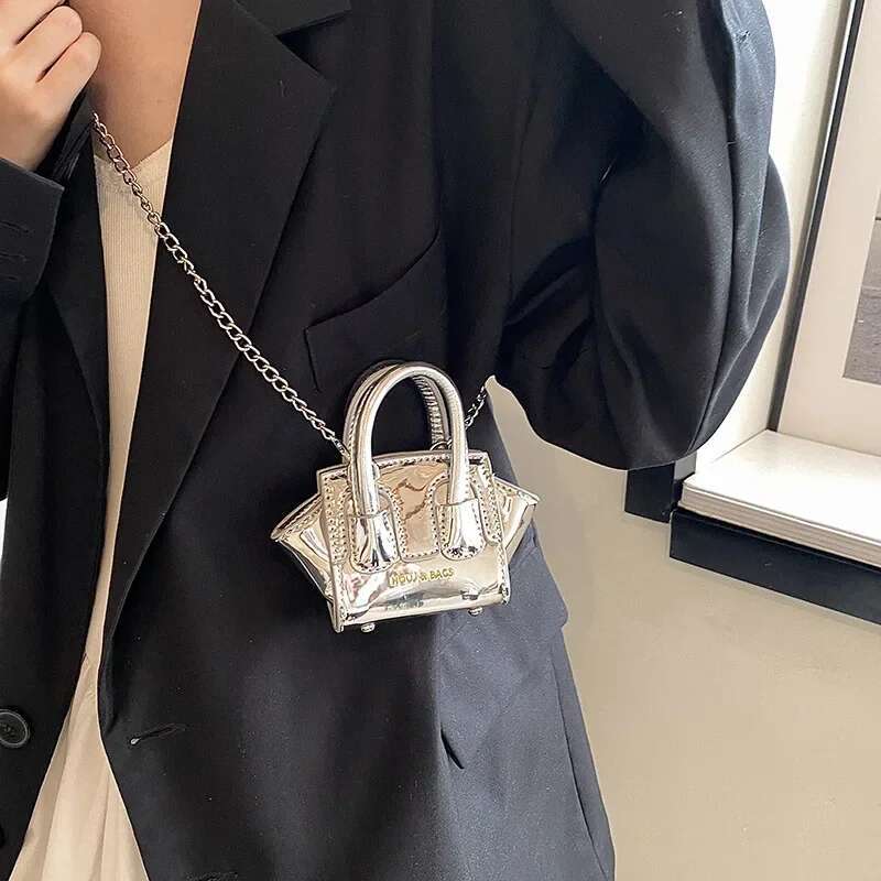 Lacquer Leather Handbag Fashionable Women s Designer Mini Handbag 2025 Summer New Crossbody Bag Wallet Lipstick Crossbody Bag Multifunctional Matching