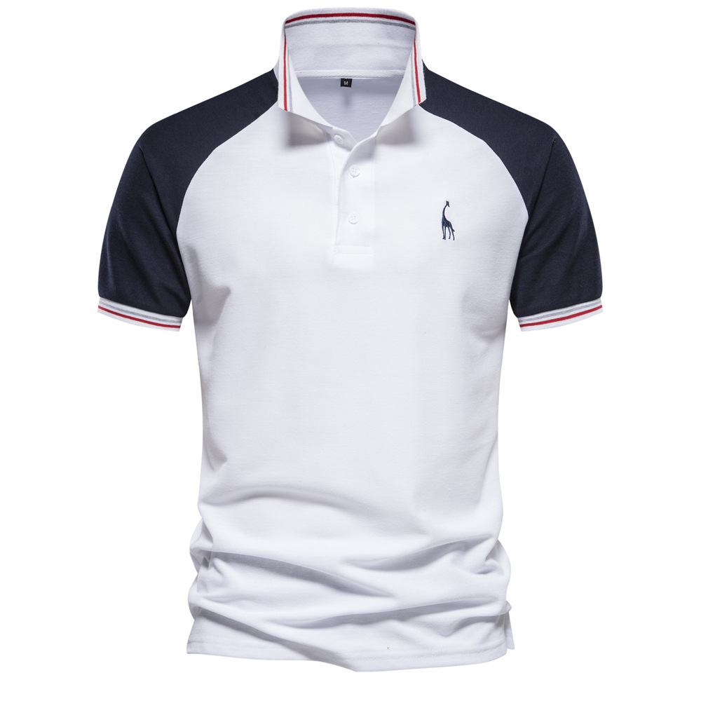 tracksuit Men's short summer new European size raglan sleeve POLO shirt casual splicing men's Sweatshirt