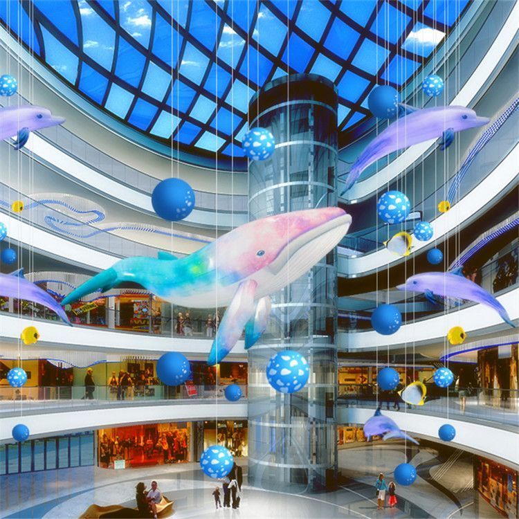 Free shipping 8m length (26ft) Colorful Inflatable Whale Inflatables Balloon Narwhal With Blower and Strip and Videos For Nightclub Ceiling Decoration