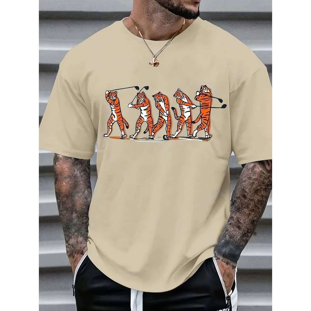 Hot selg European American men's clothing, youth sports, digital printing, 3D T-shirt, short sleeved, 2025 new casual fashion trend clothing