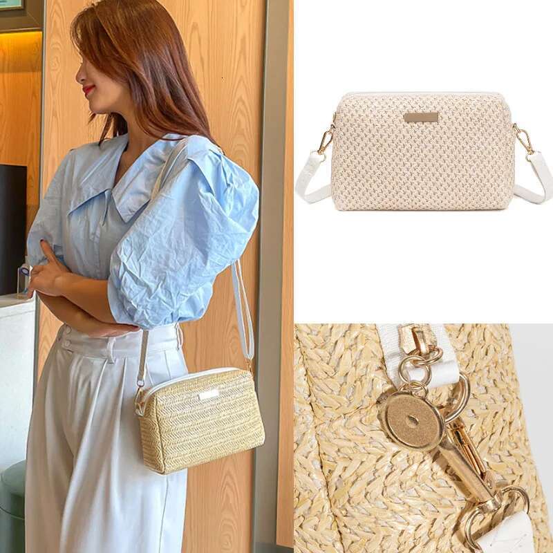 Women s Designer Single Shoulder Crossbody Bag Fashionable Straw Hand Woven Summer Beach Bag Trendy Mini Bag Casual Wallet Mobile Phone Bag