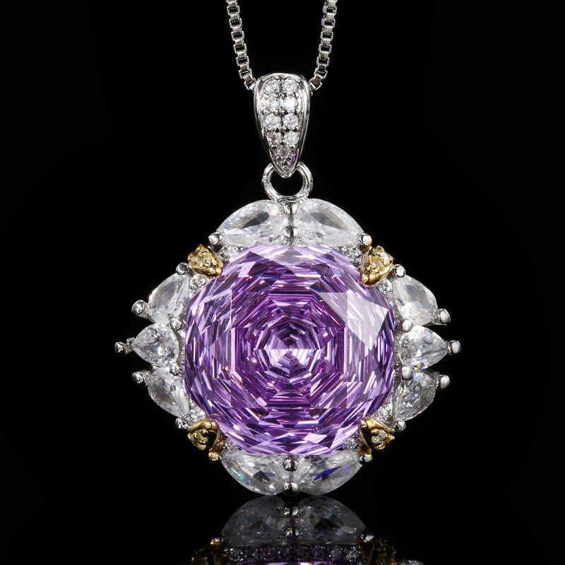 2025 explosive new Zhuangsheng copper bottom gold-plated rose cut light luxury set female lead stone 14mm W250312