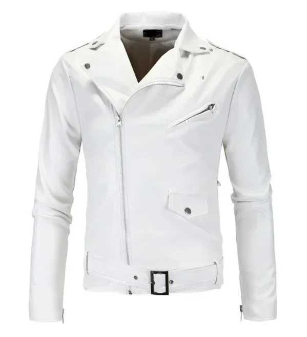 Spring Autumn Mens Leather Jacket Lapel Lace Up Leather Coat High Quality Fashion Casual Motorcycle Jackets Men Clothing 3XLT250311