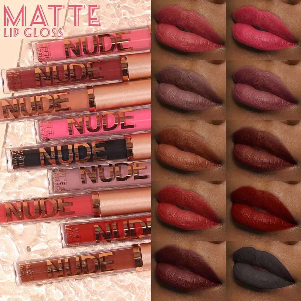 Waterproof makeup lipstick 0 color lipstick sexy velvet matte red lipstick easy to stain durable and fadeless cosmetics W250312