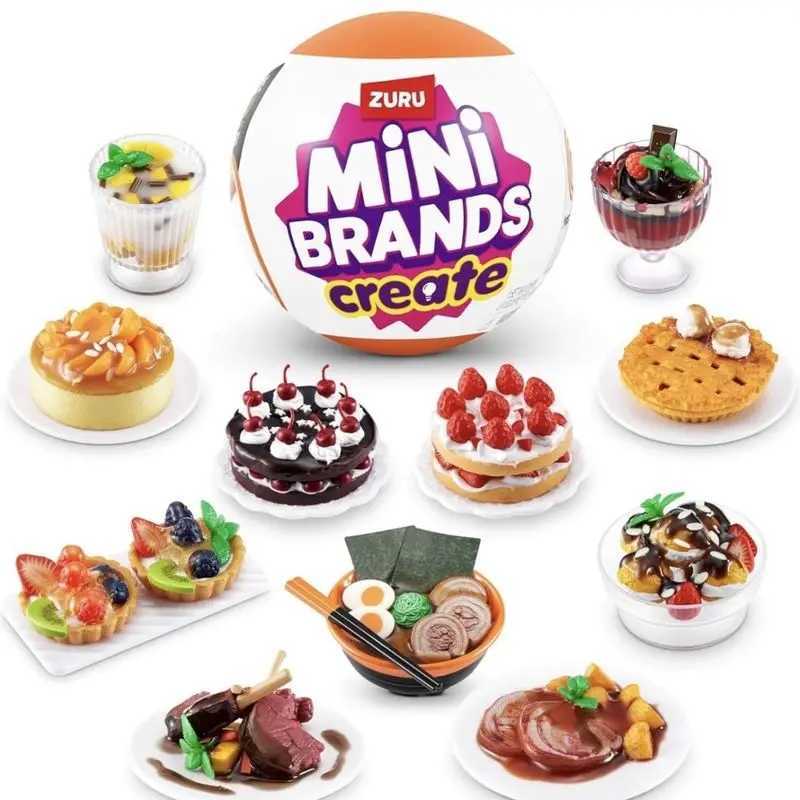 Mini Brands Toys 5 Surprises Mini Brands Create Food Illusion Box Capsules Real Miniature Creations Series Blind Box Toys X250312
