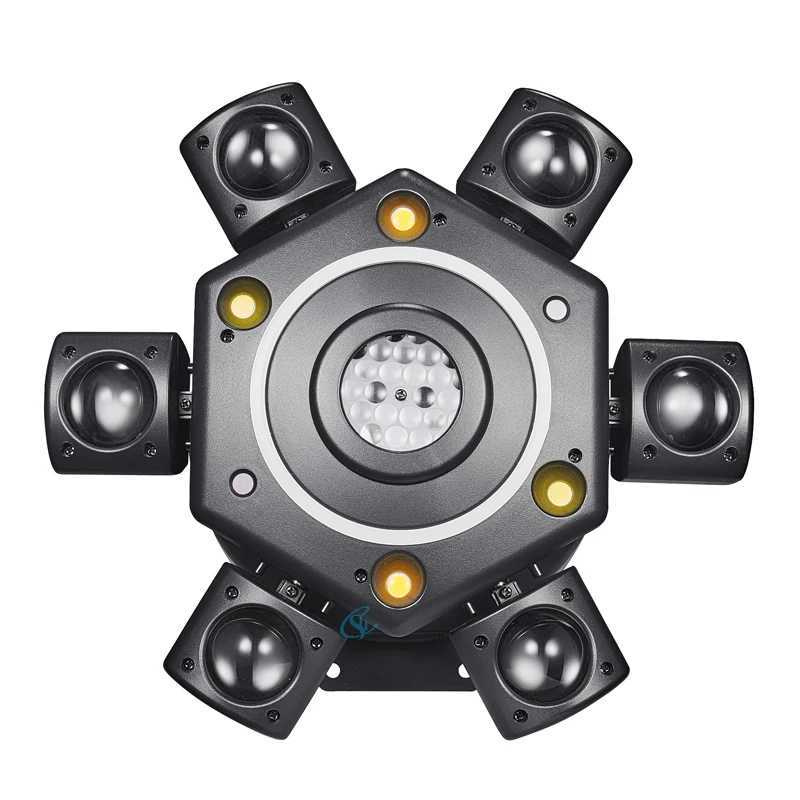 DJ Equipment 100W Six Arms Beam Led Moving Head Party Disco Ball Lights Effect Strobe Lamp DMX512 Control For Club Stage X250312