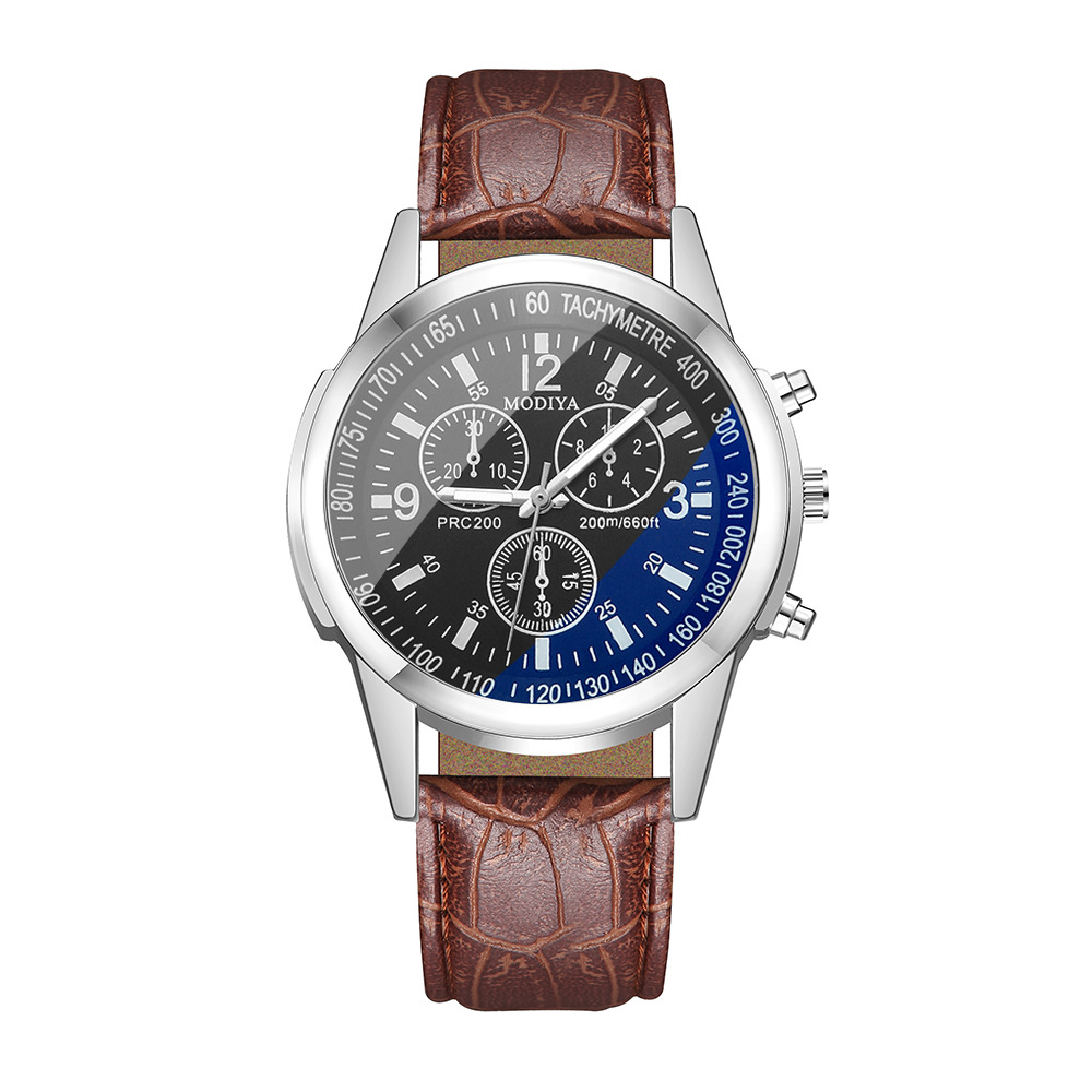 Stylish Mens Quartz Watch with Blue Light Glass Belt for Fashionable Men Trendy and Decorative Timepiece for Everyday Wear