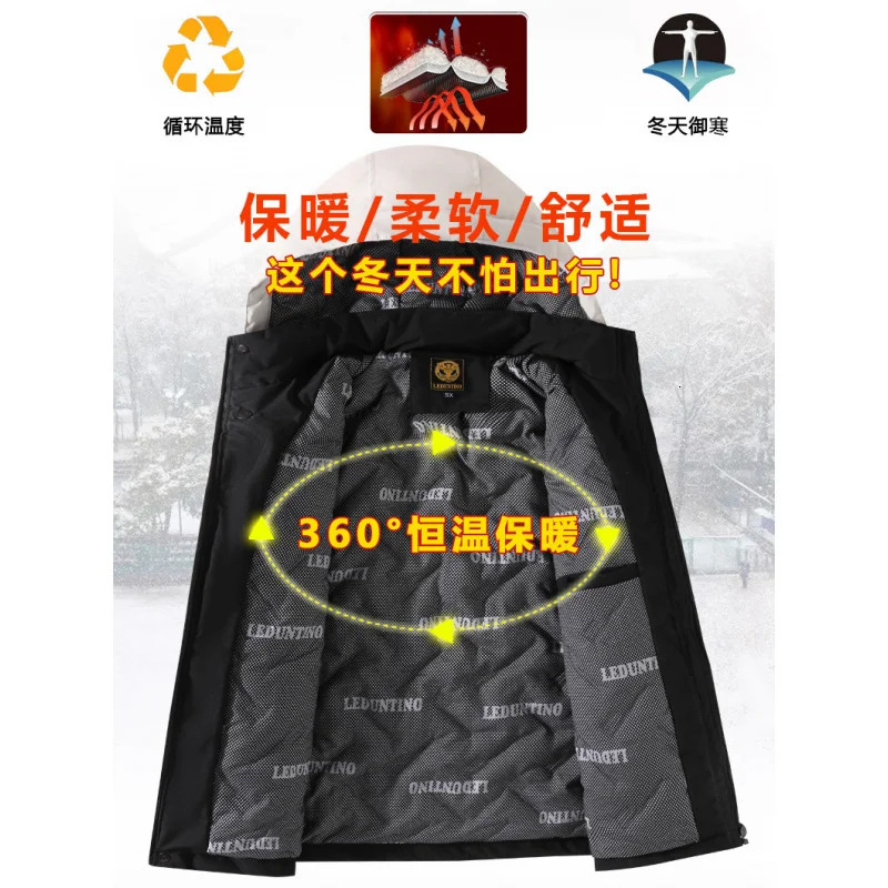 GIOIOMens jacket European and American thick warm cotton apron autumn winter casual work 250312