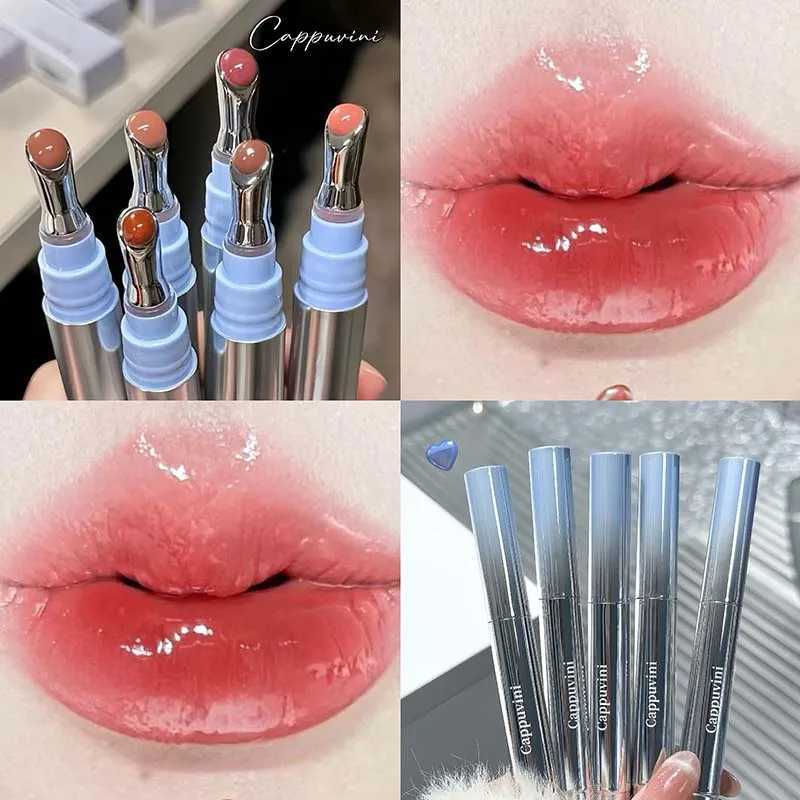 6 color mirror lip color gloss beauty red coloring glue gloss transparent lip glue makeup liquid lipstick nude lip color W250312