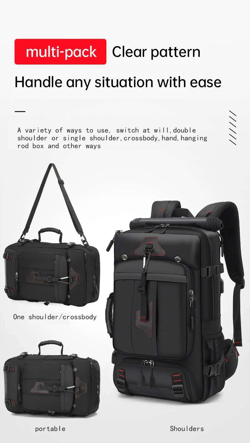 XOKY Business 17.3 Inches Laptop Three Layer Fashion Large Capacity Waterproof Travel Backpack 8106