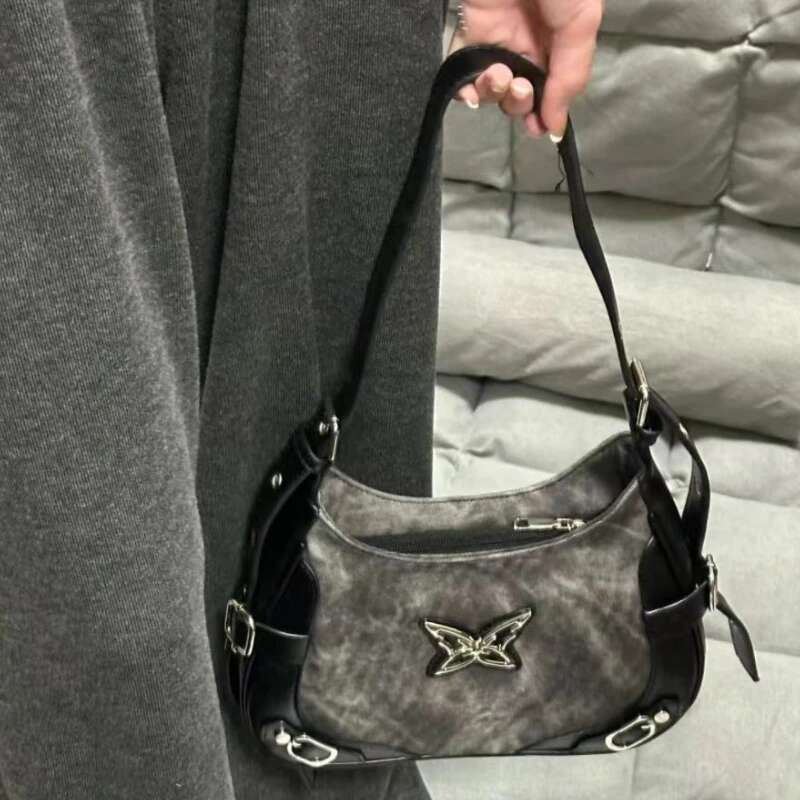 Butterfly Leather Shoulder American Retro Handbag Armpit Storage Bag Fashion Designer Women s Handbag Trend Casual Wallet Mini Wallet Crossbody Bag