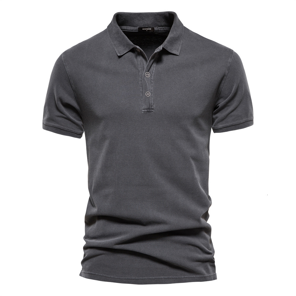 tracksuit Summer New Polo Collar Sports Pure Cotton POLO Shirt Fashion Casual Men's Solid Short Sleeve T-shirt